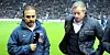 Jos Luhukay und Jens Keller nach dem 0:2 von Hertha BSC gegen Schalke in der Saison 2013/14.