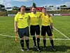 Fabian Stegner im Schiedsrichterdress bei einem Spiel in Sachsen-Anhalt.