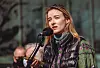 Die 28-jährige Ukrainerin Kateryna Rumyantseva hielt auf der Demo am Jungfernstieg eine bewegende Rede.