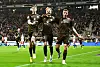 Feierten mit St. Pauli einen deutlichen Derby-Erfolg: Connor Metcalfe, Lukas Daschner und David Otto (v.l.)