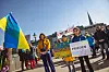 Bei der Ukraine-Demo am Sonntag in Hamburg waren sehr viele Kinder vor Ort.