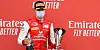 Mick Schumacher auf dem Podium von Silverstone