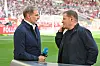 HSV-Sportvorstand Stefan Kuntz (l.) und Bayern-Boss Max Eberl.