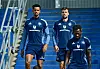 Robert Glatzel und Jonas Meffert gehen die HSV-Treppe runter