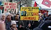 Eine Demonstrantin hält bei einer propalästinensischen Demonstration ein Schild mit der Aufschrift 'Hitler der modernen Zeit stop this monster Satanjahu!» gegen den israelischen Regierungschef Netanjahu. (Archivbild)