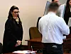 Der Angeklagte im Strafjustizgebäude