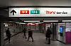 Schild zu den Bahnsteigen der U2- und U4