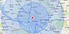 Mithilfe eines Tools von Google-Maps kann man den ungefähren 15-Kilometer-Radius von Hamburg sehen: Der innere Kreis zeigt die Grenzen Hamburgs, der äußere den 15-Kilometer-Radius.