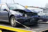 Bei einem Unfall auf der Wasbeker Straße sind zwei Autos ineinander gekracht.