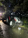 Der Traktor an der Unfallstelle