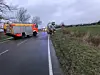 Der Beton musste am Straßenrand abgelassen werden und verursachte laut Polizei erheblichen Schaden.