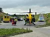 Rettungshubschrauber am Boden