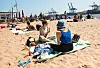 Sommerwetter am Elbstrand in Hamburg.