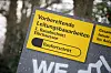 Schild Leitungsarbeiten