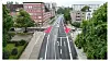Der westliche Teil der Königstraße. Gut erkennbar die Abtrennung zwischen Radweg und Straße.