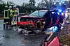 Vom Dacia ist nur noch ein Haufen Schrott übrig.