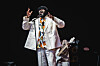 Jazz-Superstar Gregory Porter (wie immer mit Mütze) im Stadtpark.