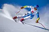 Ski-Star Mikaela Shiffrin bei der Abfahrt