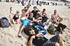 Felice Adams (20) und Max Reh (25, v.l.) reisten mit Freunden aus Trier an.