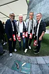Jimmy Hartwig, „Bubi“ Hönig, Jörg Butt und Thomas Doll am Uwe-Seeler-Fuß