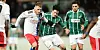 HSV-Kapitän Aaron Hunt (l./gegen Sven Mende) feierte beim 2:5 des HSV in Lübeck sein Comeback nach seiner Verletzungspauuse.