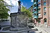 Der Minerva-Brunnen am Fischmarkt ist schon seit 2008 ohne Wasser.