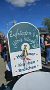 Werbetafel für Brötchen