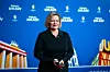 Nancy Faeser bei der Auslosung der EM-Gruppen
