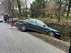 Der BMW landete in einem Graben am Straßenrand.
