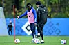 Bakery Jatta und Tim Walter im HSV-Training