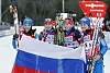 Das russische Biathlon-Team der Damen 2014