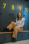 Andrea Petkovic in der Kabine am Rothenbaum