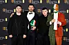 Die Band Kneecap bei der 78. Verleihung der Bafta Film Awards