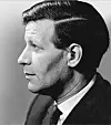 Porträt von Helmut Schmidt im Profil aus dem Jahr 1962
