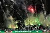Fans von Preußen Münster zünden Pyrotechnik bei Spiel gegen den FC Bayern München