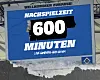 Auf der Anzeigetafel des HSV werden 600 Minuten Nachspielzeit angezeigt