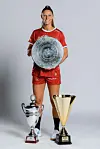 Xenia Smits mit den Ludwigsburger Trophäen