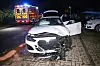 Der Fahrer des weißen BMW krachte mit seinem Auto in mehrere Fahrzeuge.