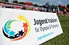 Aussteller auf der Wiese vor dem Olympiastadion in Berlin.