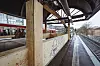 Die Holzverkleidungen prägen das Bild der S-Bahnstation Holstenstraße.