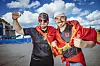 Adnan (l.) und Ilir sind extra aus Köln angereist.