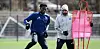 Wie geht's weiter? Amadou Onana (l.) und Daniel Thioune beim Training am Dienstag
