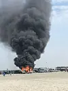 Feuer in St. Peter Ording