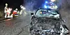 Die Unfallstelle in Lübeck: Der Audi ist ein Wrack.