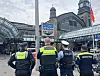 Polizisten vor dem Hamburger Hauptbahnhof