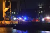 Einsatzkräfte an der Billwerder Bucht in Hamburg.