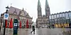 Ein trostloses Bild auf dem Marktplatz in Bremen: Der Städtetourismus hat besonders stark unter Corona gelitten.