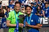 Ann-Kathrin Berger und Jess Carter bei der Chelsea-Meisterfeier