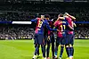 Barca Spieler jubeln nach einem Tor