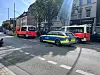 Feuerwehr sowie Polizei im Einsatz